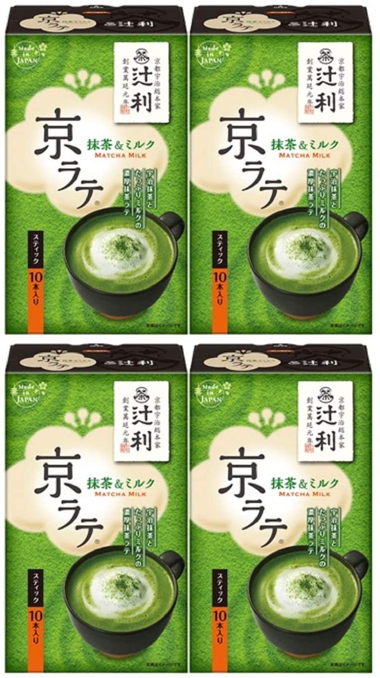 辻利 京ラテ 抹茶&ミルク 10P×4個