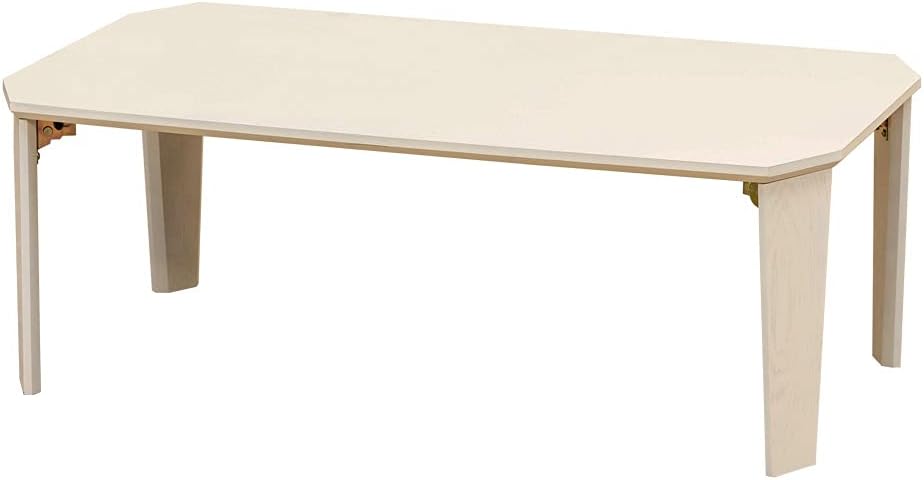 PARKER 折りたたみ テーブル 90cm×50cm 幅90cm フォールディング 折れ脚 天然木 ホワイト SH-12WH